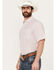 Resistol Men's Chester Plaid Print Short Sleeve Button Down Western Shirt, Red, hi-res