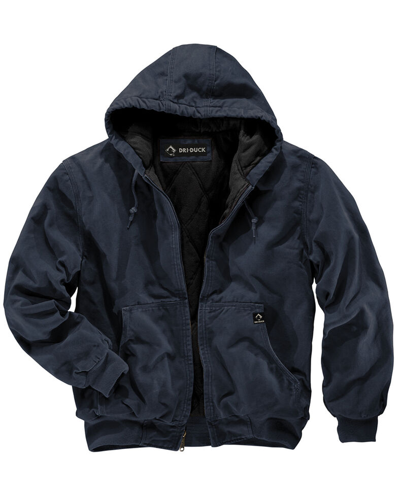 Dri Duck Men's Cheyenne Hooded Work Jacket , Navy, hi-res