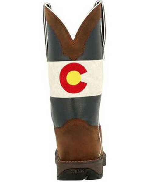 Durango Men's Colorado Flag Western Boots - Square Toe, Brown, hi-res