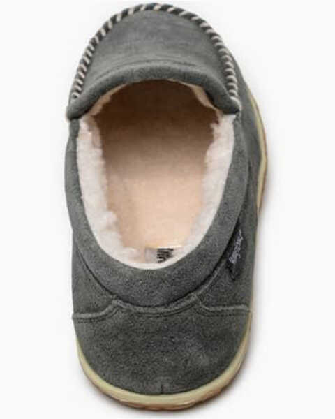 Image #3 - Minnetonka Men's Tilden Slippers - Moc Toe, Grey, hi-res
