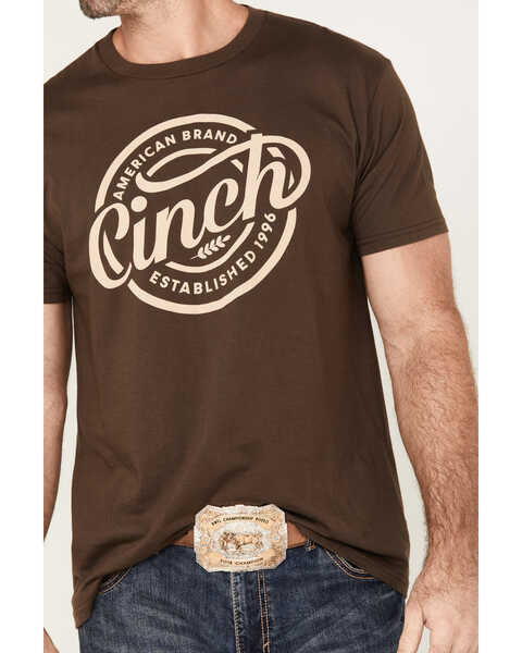 Image #3 - Cinch Men's Logo Short Sleeve Graphic T-Shirt, Brown, hi-res