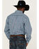 Image #4 - Panhandle Select Men's Check Plaid Print Long Sleeve Button Down Western Shirt , Blue, hi-res