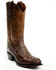 Image #1 - Tony Lama Men's Exotic Hornback Caiman Western Boots - Square Toe, Chocolate, hi-res