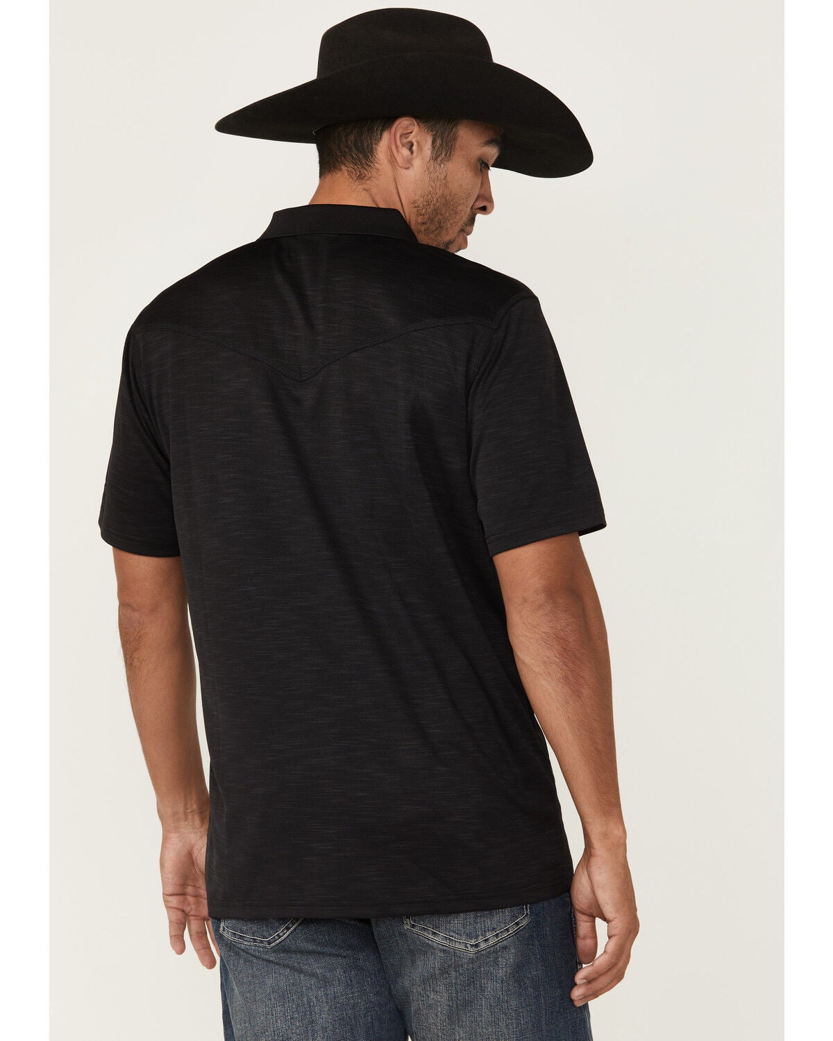 Image #4 - RANK 45&reg; Men's Heeler Solid Short Sleeve Polo, Black, hi-res