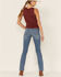 Lola Jeans Women's Light Wash High Rise Straight Jeans, Blue, hi-res