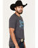 Image #2 - George Strait by Wrangler Men's Damn Strait Short Sleeve Graphic T-Shirt, Heather Grey, hi-res