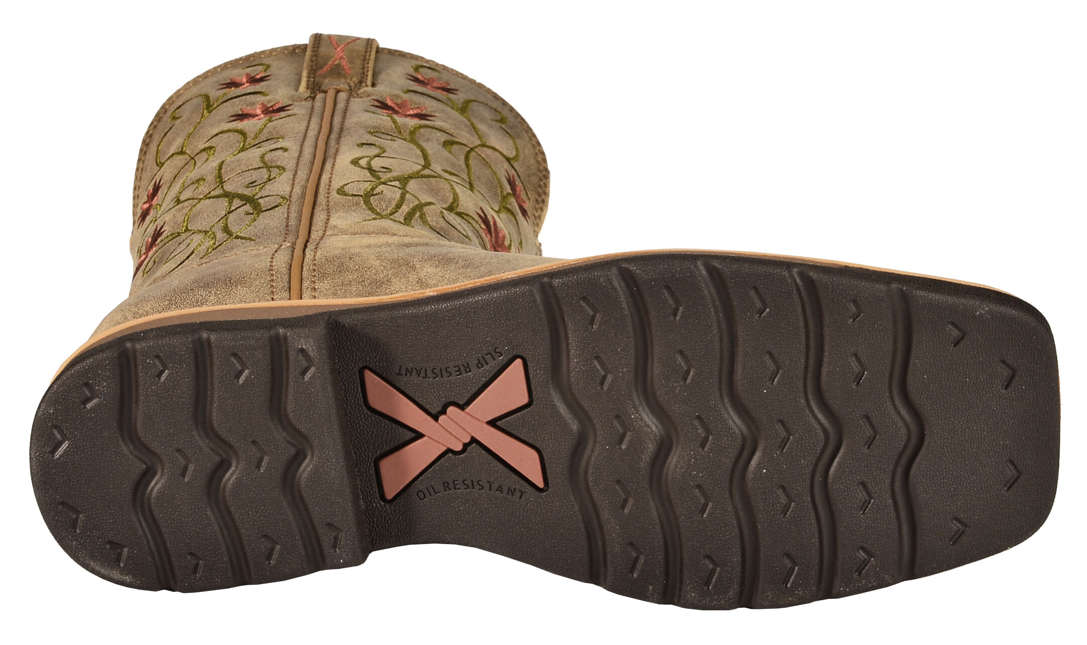 twisted x women's floral steel toe western work boots