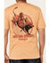Image #4 - Wrangler Men's Boot Barn Exclusive Bucking Cowboy Short Sleeve Graphic T-Shirt, Gold, hi-res
