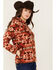 Image #2 - Ariat Women's Southwestern Print Berber Hooded Pullover, Rust Copper, hi-res