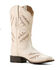Image #1 - Ariat Women's Round Up Bliss Inlay Western Boots - Broad Square Toe, White, hi-res