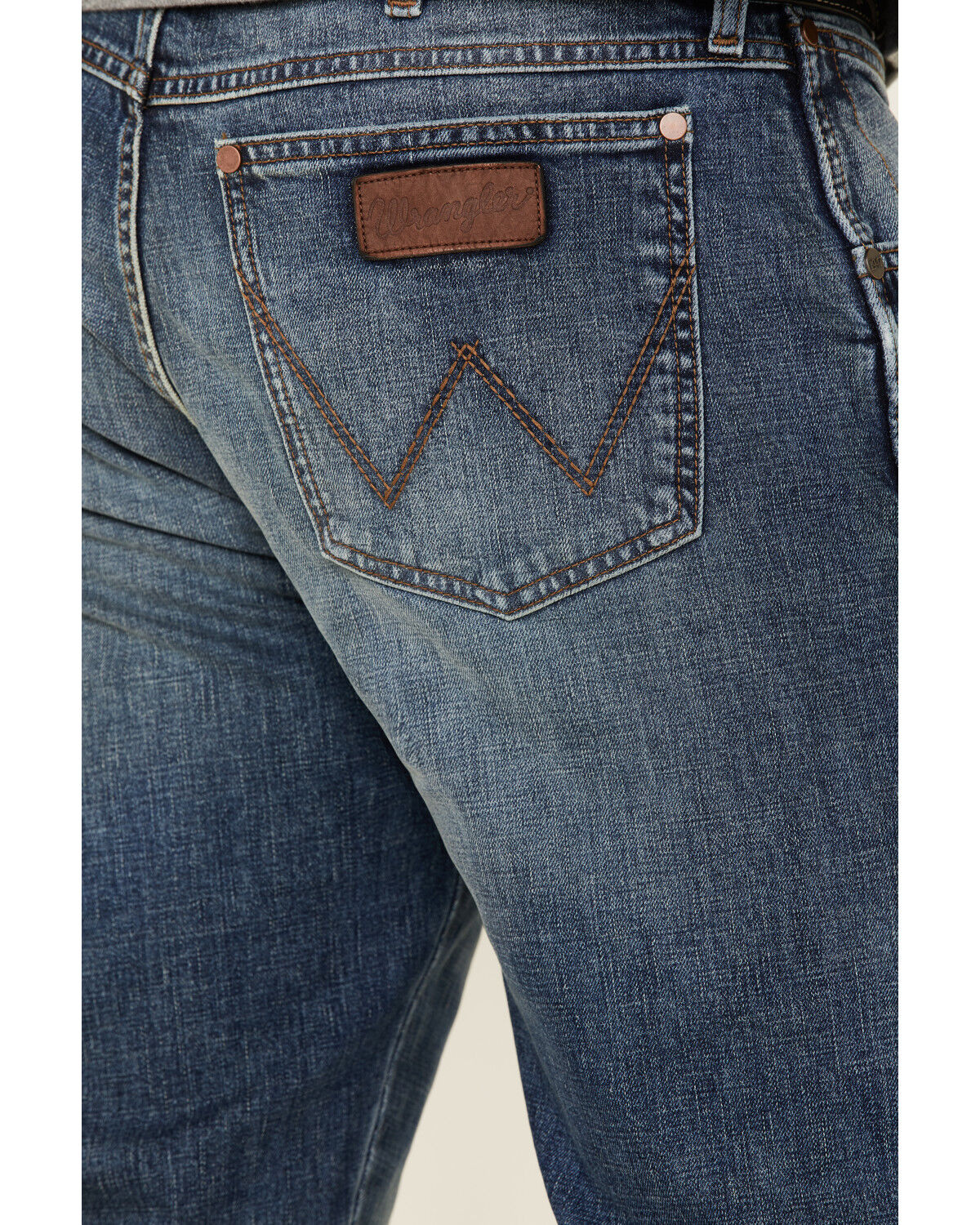Image #4 - Wrangler Retro Men's Cleburn Med Stretch Slim Straight Jeans, Blue, hi-res
