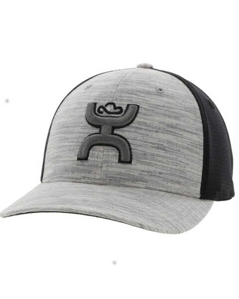 Image #1 - Hooey Men's Logo Embroidered Trucker Cap, Grey, hi-res