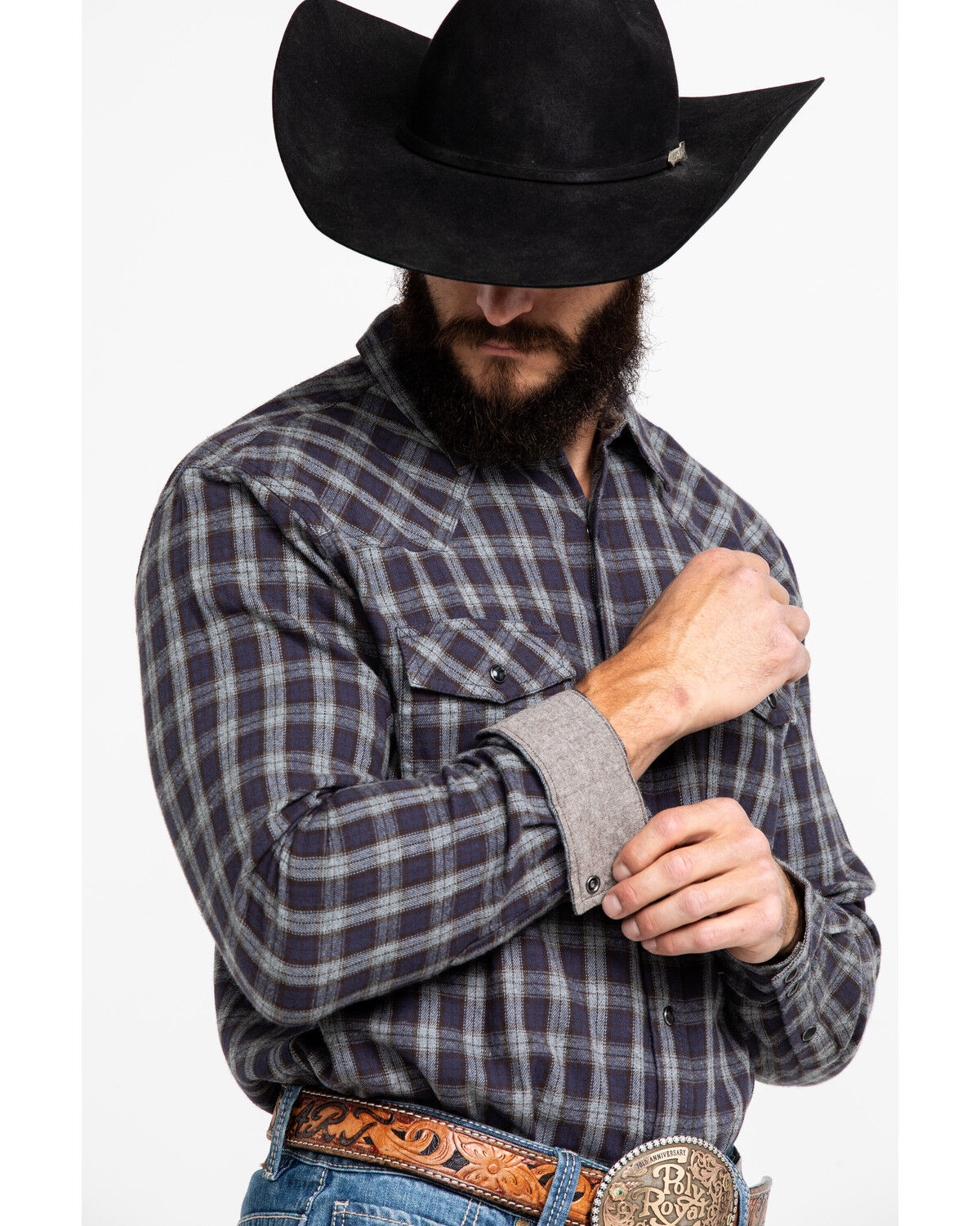 Image #4 - Cody James Men's Flying Squirrel Plaid Long Sleeve Western Flannel Shirt - Big , , hi-res