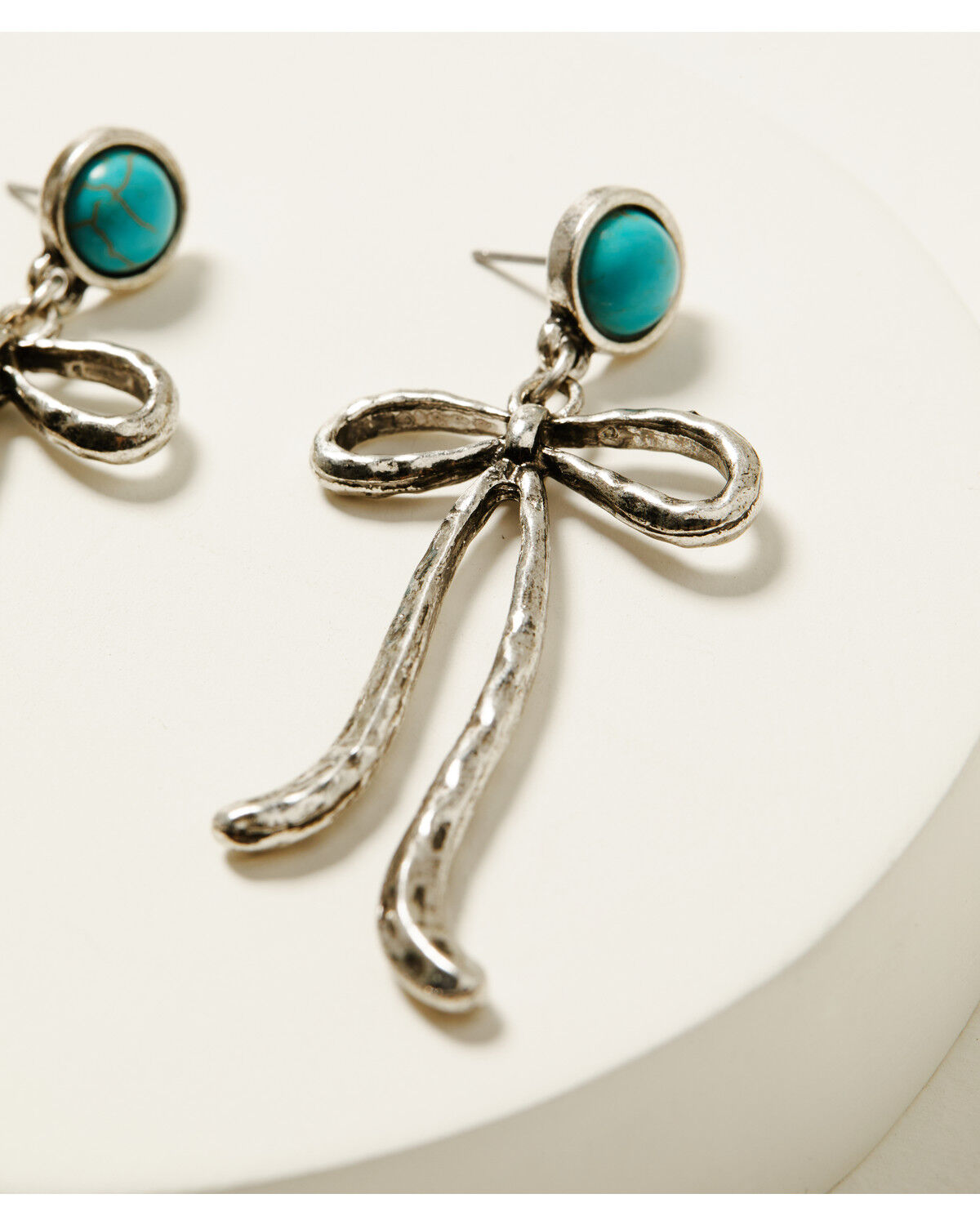 Image #2 - Shyanne Women's Bow Statement Earrings, Silver, hi-res