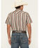 Image #4 - Ariat Men's Haven Striped Print Short Sleeve Snap Western Shirt, Black, hi-res