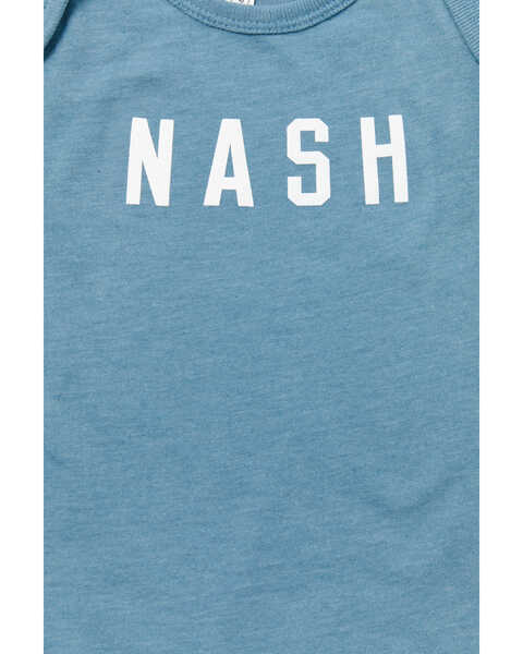 Image #2 - The NASH Collection Infant Boys' NASH Short Sleeve Onesie , Blue, hi-res