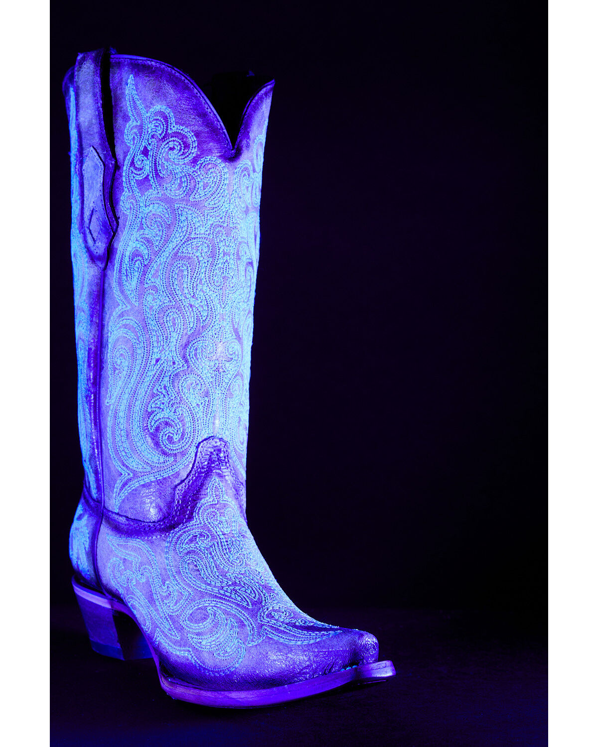 Image #8 - Corral Women's Crackled Western Boots - Snip Toe, Beige, hi-res