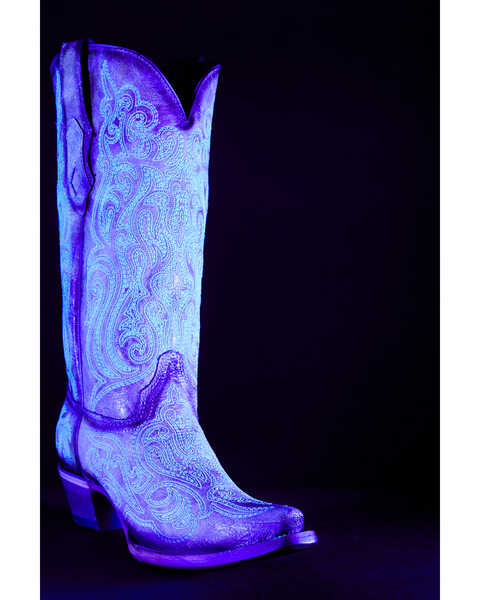 Image #8 - Corral Women's Crackled Western Boots - Snip Toe , Beige, hi-res