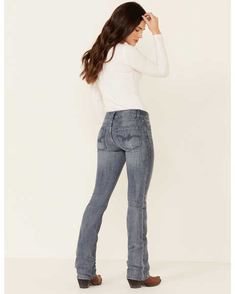 Image #3 - Wrangler Women's Medium Wash Regular Fit Mid Rise Bootcut Jeans, Med Blue, hi-res