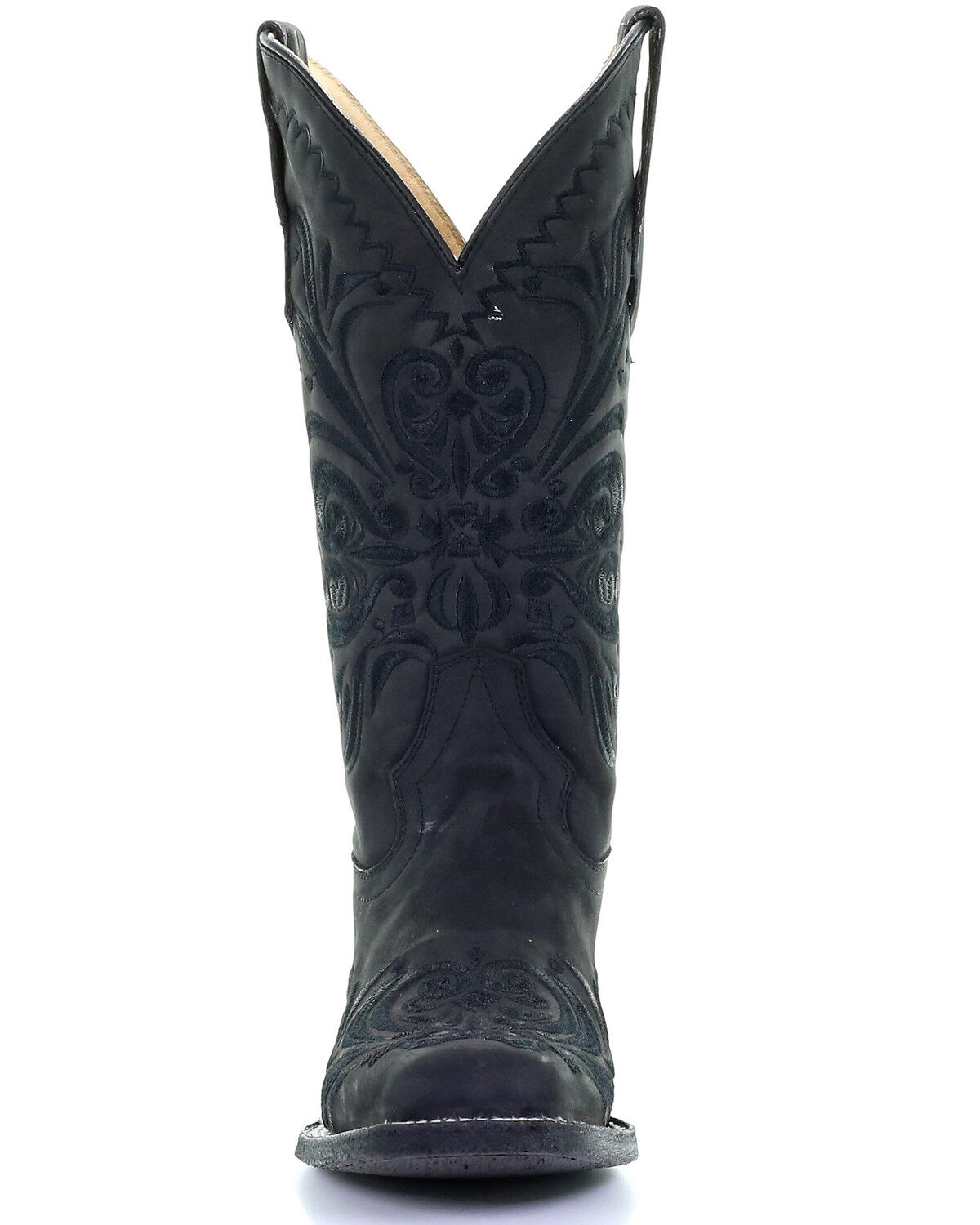 womens black square toe cowgirl boots