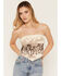 Image #3 - Cleo + Wolf Women's Running Horse Strapless Tie Top, Natural, hi-res