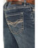 Image #4 - Rock & Roll Denim Men's Medium Wash Double Barrel Relaxed Bootcut Stretch Denim Jeans, Medium Wash, hi-res