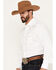 Image #2 - Rock 47 by Wrangler Men's Embroidered Long Sleeve Snap Western Shirt, White, hi-res