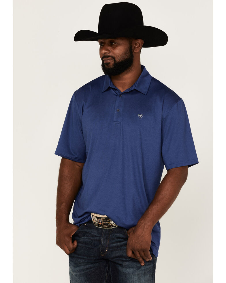 Ariat Men's Charger 2.0 Polo Shirt , Navy, hi-res