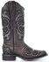 Corral Women's Inlay Western Boots - Square Toe, Black, hi-res
