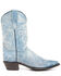 Image #2 - Dan Post Women's Nora Blue Leaf Stitch Boots - Snip Toe , , hi-res