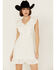 Image #1 - Shyanne Women's Ruffle Trim Eyelet Mini Dress, White, hi-res