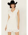 Image #1 - Shyanne Women's Ruffle Trim Eyelet Dress, White, hi-res