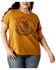 Image #1 - Ariat Women's Stay Gold Short Sleeve Graphic Tee - Plus, Gold, hi-res