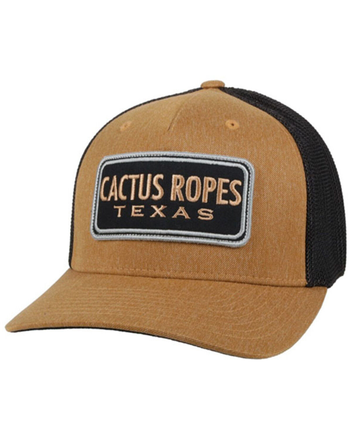 Image #1 - Hooey Men's Cactus Ropes Patch Trucker Cap, Tan, hi-res
