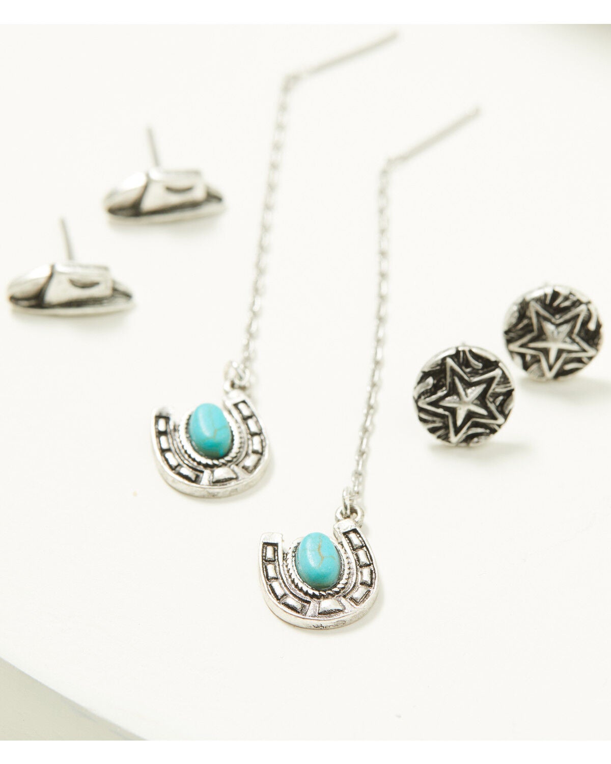 Image #4 - Idyllwind Women's Keller Threader Charms Earring Set - 5 Piece, Silver, hi-res