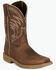 Image #1 - Justin Men's 11" Daywork Waterproof Work Boots - Soft Toe, Brown, hi-res