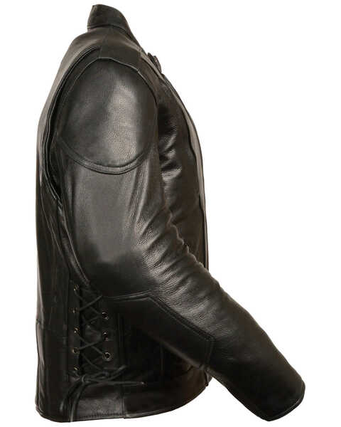 Image #2 - Milwaukee Leather Men's Side Lace Vented Scooter Jacket - 3X Tall, Black, hi-res