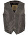 STS Ranchwear Men's Antique Leather Chisum Vest , Black, hi-res