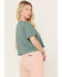 Image #4 - Wrangler Women's Born To Be Free Short Sleeve Cropped Graphic Tee, Sage, hi-res
