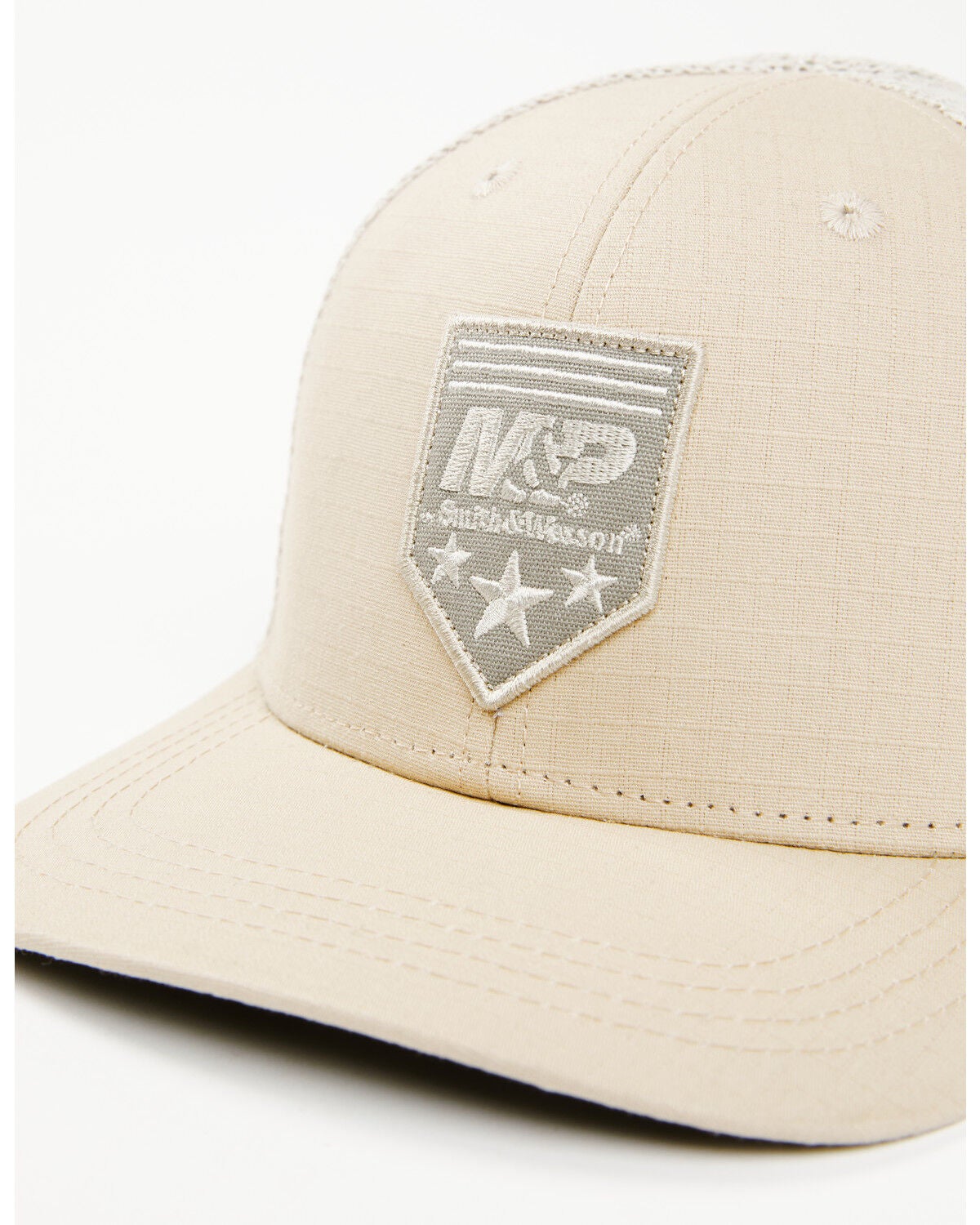 Image #2 - Smith & Wesson Men's M&P Range Ready Ripstop Trucker Hat, Light Grey, hi-res