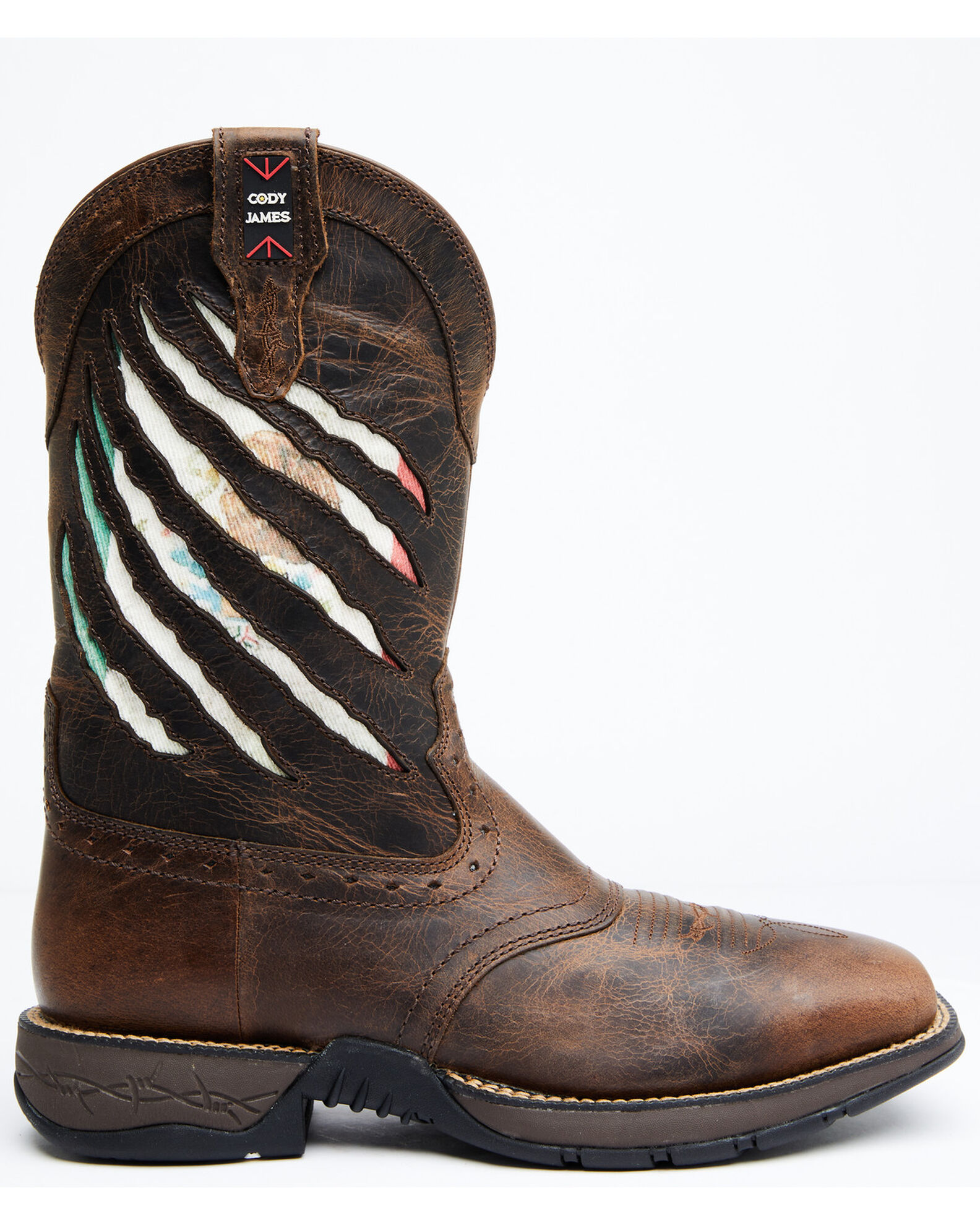 Cody James Men's Scratch Mexico Flag Lite Performance Western Boots - Broad  Square Toe | Sheplers