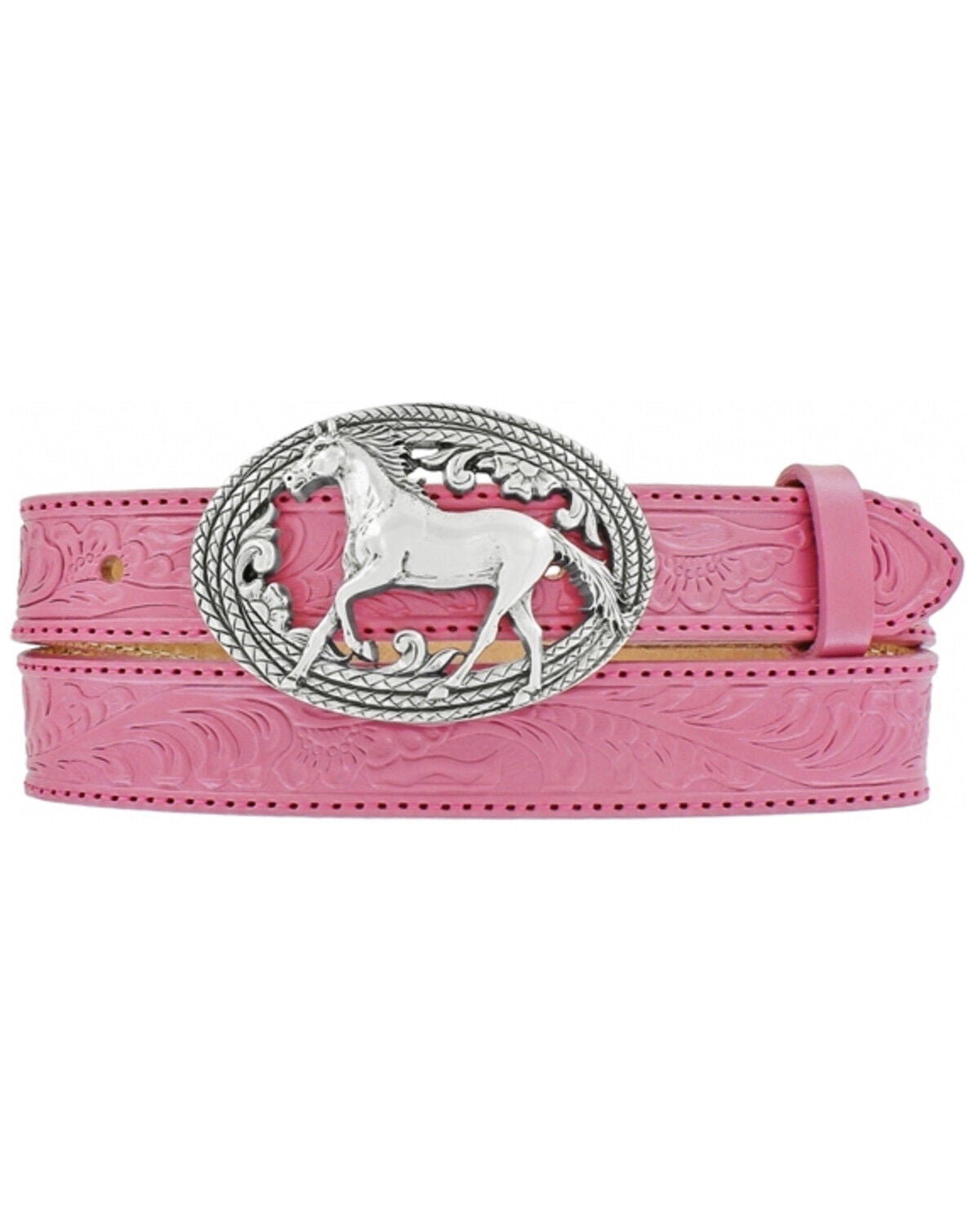 Justin Girls' Pink Lil Beauty Belt, Pink, hi-res