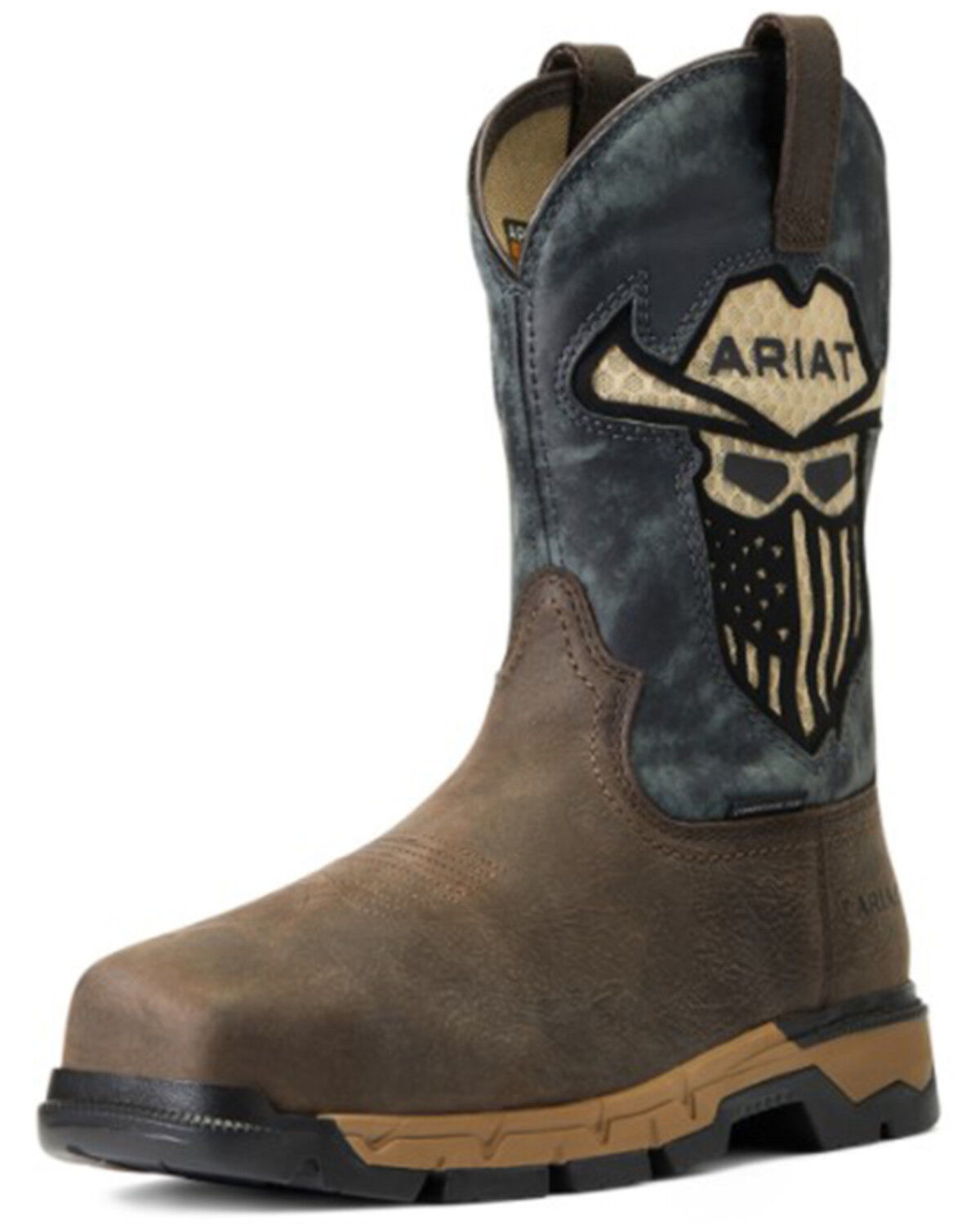Image #1 - Ariat Men's Rebar Flex Western VentTek Incognito Composite Work Boots - Wide Square Toe, Brown, hi-res