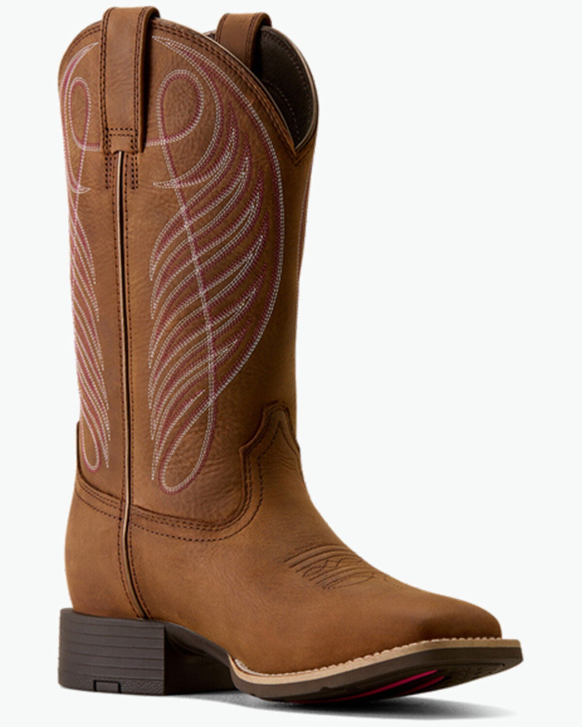 Image #1 - Ariat Women's Round Up Waterproof Performance Western Boots - Broad Square Toe, Brown, hi-res