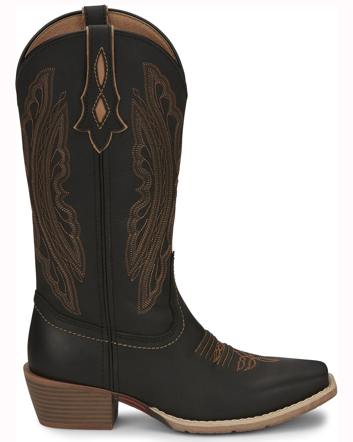 womens black square toe cowgirl boots
