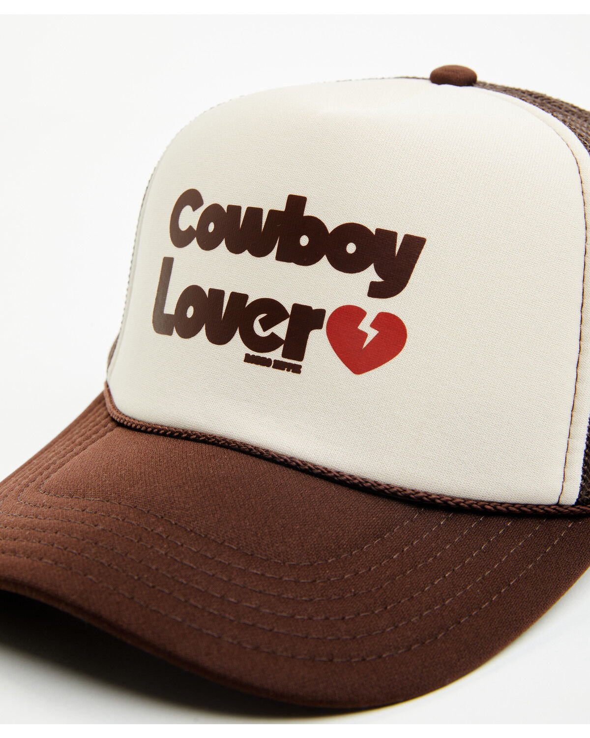 Image #2 - Rodeo Hippie Women's Cowboy Lover Trucker Cap, Brown, hi-res