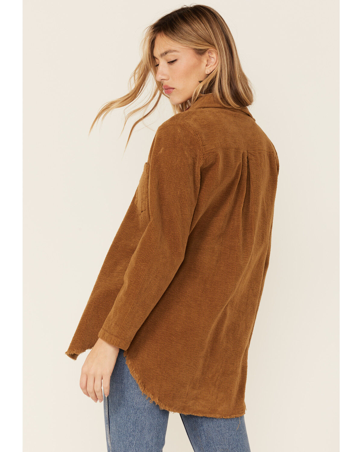 Image #3 - Revel Women's Corduroy Long Sleeve Button Down Oversized Shirt, , hi-res