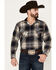 Pendleton Men's Board Shirt Plaid Print Long Sleeve Button Down Western Shirt, Grey, hi-res