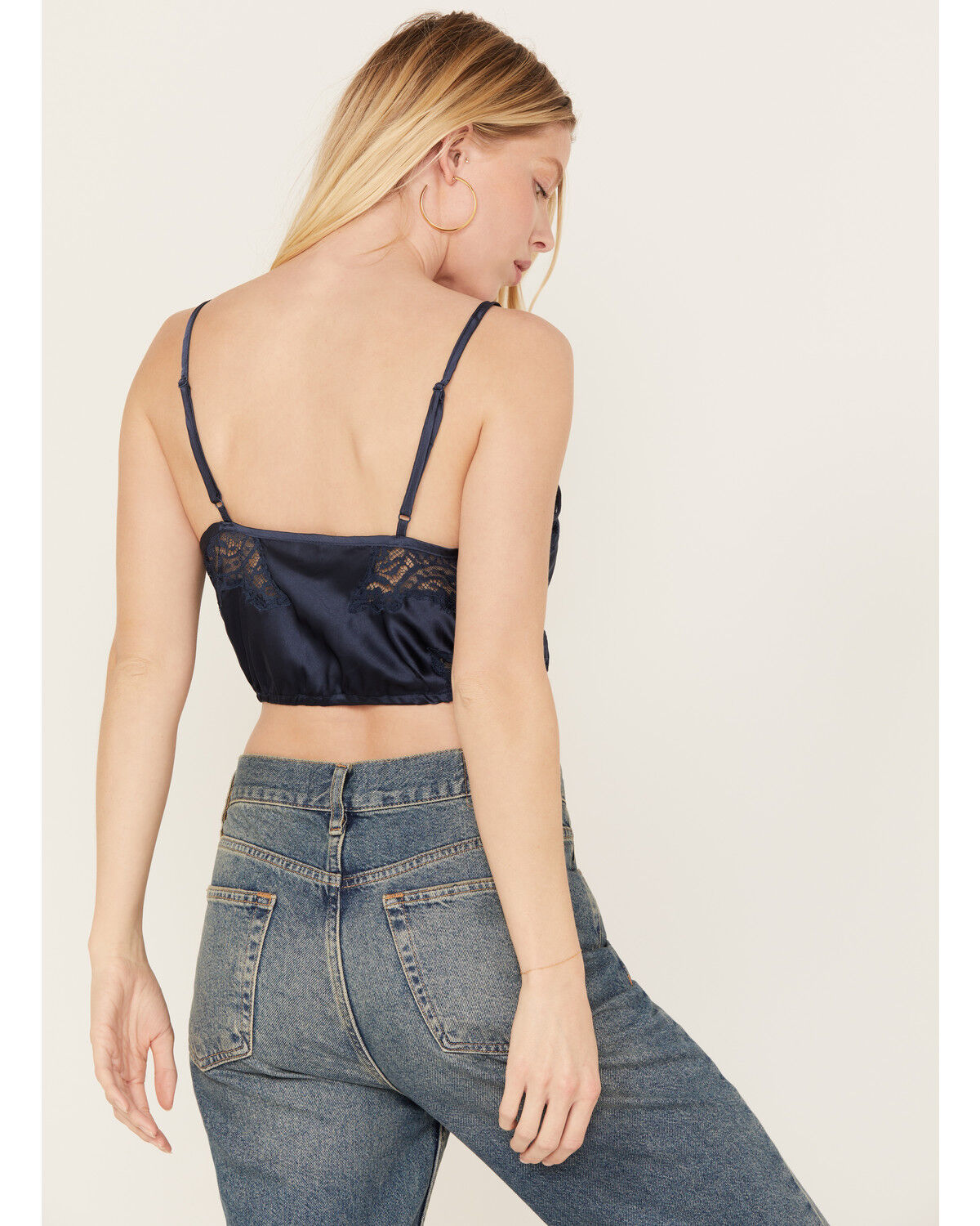 Image #4 - Free People Women's Night Out Blouson Brami, Navy, hi-res