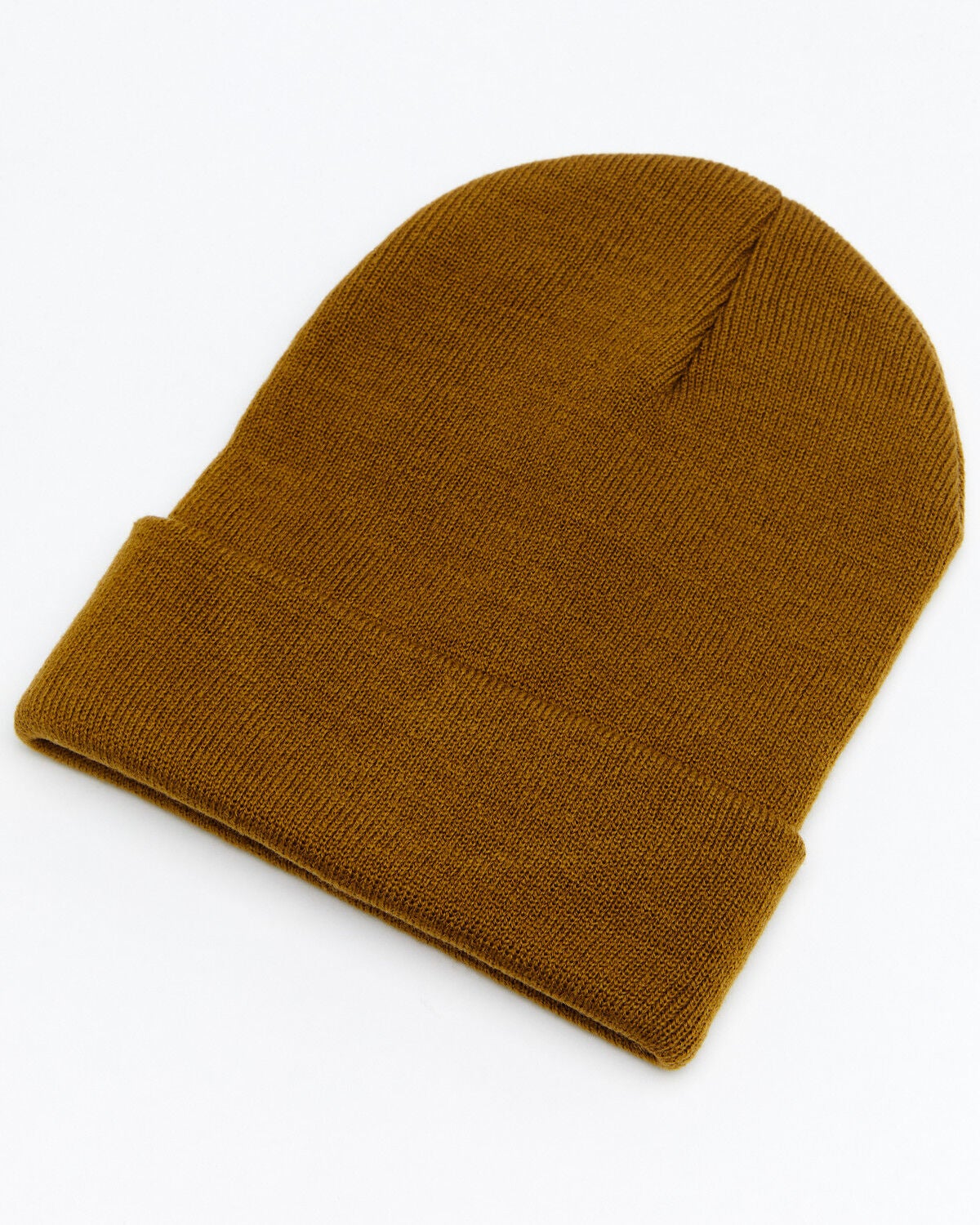 Men's Heather Tan Logo Patch Beanie 